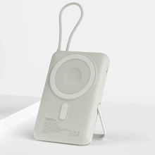 Batería Portátil Prodigee Mag Power 2 Go + Watch Vol. 2 10000mAh Con Carga Inalámbrica MagSafe Beige