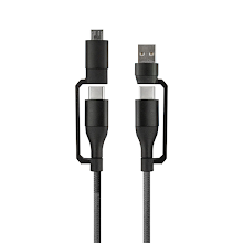 LOGiiX 4 in 1 Multicable Micro USB/ USB-A/2 USB-C (1.5m) - Black