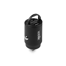Cargador de auto LOGiiX Power Lite Compact Duo 30W USB-C PD y USB-A compacto negro