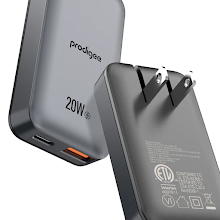 [ENRG-20W-DSLM] Prodigee Energee Ultra Slim 20W Dual Wall Charger Gray