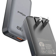 Cargador de pared Prodigee Energee Ultra Slim 45W de doble puerto carga rápida ultracompacto
