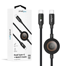 [PDG-ENRGC2CWTCH] Prodigee Dual Type-C + Watch Braided Cable 60W (1.5m) Black