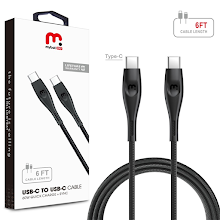 [MYB-RCBCCMO001] Mybat Pro Type-C to Type-C 60W Quick Charge Data Cable 6 FT Black