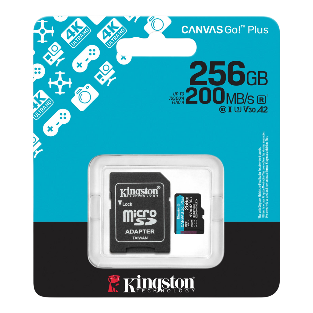 Kingston 256GB microSDXC Canvas Go Plus 200MB/s A2 U3