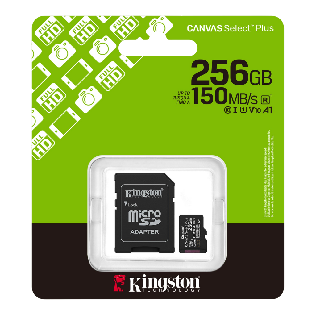 Kingston 256GB microSDXC Canvas Select Plus 150MB/s A1
