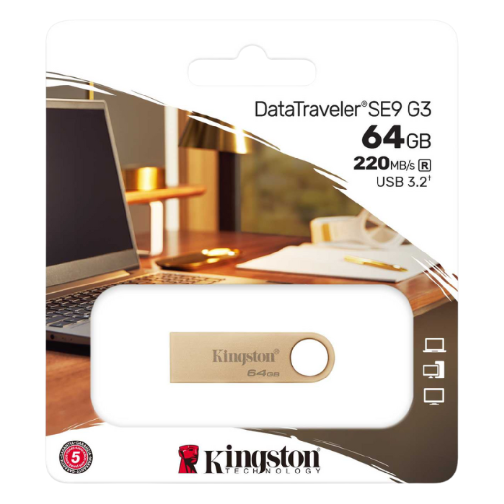 Kingston 64GB 220MB/s Metal USB 3.2 DataTraveler SE9 G