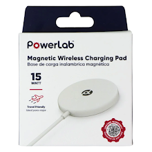 [G00045PLed4] Powerlab Magnetic Wireless Charging Pad 15W - White