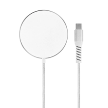 Cargador inalámbrico LOGiiX Piston Connect Mag MagSafe 15W 1.5M USB-C plateado