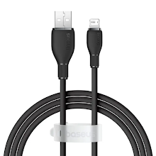 [BAS-P10355700111B1] Baseus Pudding Series Fast Charging Cable USB-A to lightning 2.4A 12W 1.2m Cluster Black