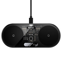 [BAS-WXSX010101] Baseus 2in1 Wireless Charger 20W Black Universal