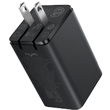 Baseus GaN5S Fast Charger 1C 30W US Cluster Black + Cable Type-C to Type-C 100W 1m 