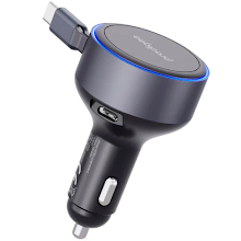 [RTRC-CAR-60W-C] Cargador de Auto Prodigee Energee Retractable USB-C 60W Carga Rápida