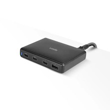 [LGX-13832] LOGiiX Desk Power Station 100 4-Port (3 USB-C & 1 USB-A) 100W - Black