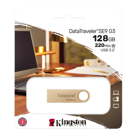 [DTSE9G3/128GB] Kingston 128GB 220MB/s Metal USB 3.2 DataTraveler SE9