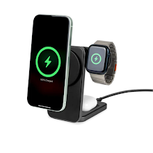 [LGX-14027] Estacion de Carga LOGiiX 3 en 1 MagSafe Qi plegable 15W compatible con iPhone AirPods Apple Watch negro