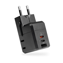 [LGX-13986] Adaptador de viaje LOGiiX World Traveler Lite II 25W USB-C PD y USB-A 150 paises negro