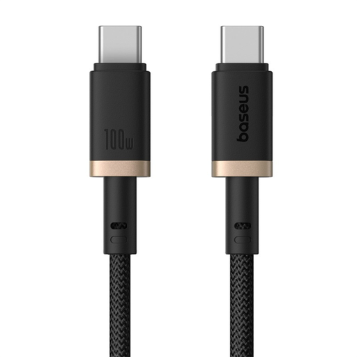 [P10377803U01-00] Cable de Carga Rápida Baseus Dura Series USB-C a USB-C 100W 1m Dorado Negro