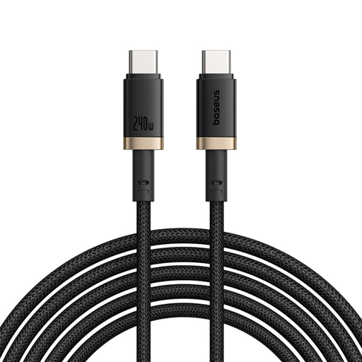 [P10377803U03-00] Cable de Carga Rápida Baseus Dura USB-C a USB-C 240W 1m Dorado Negro